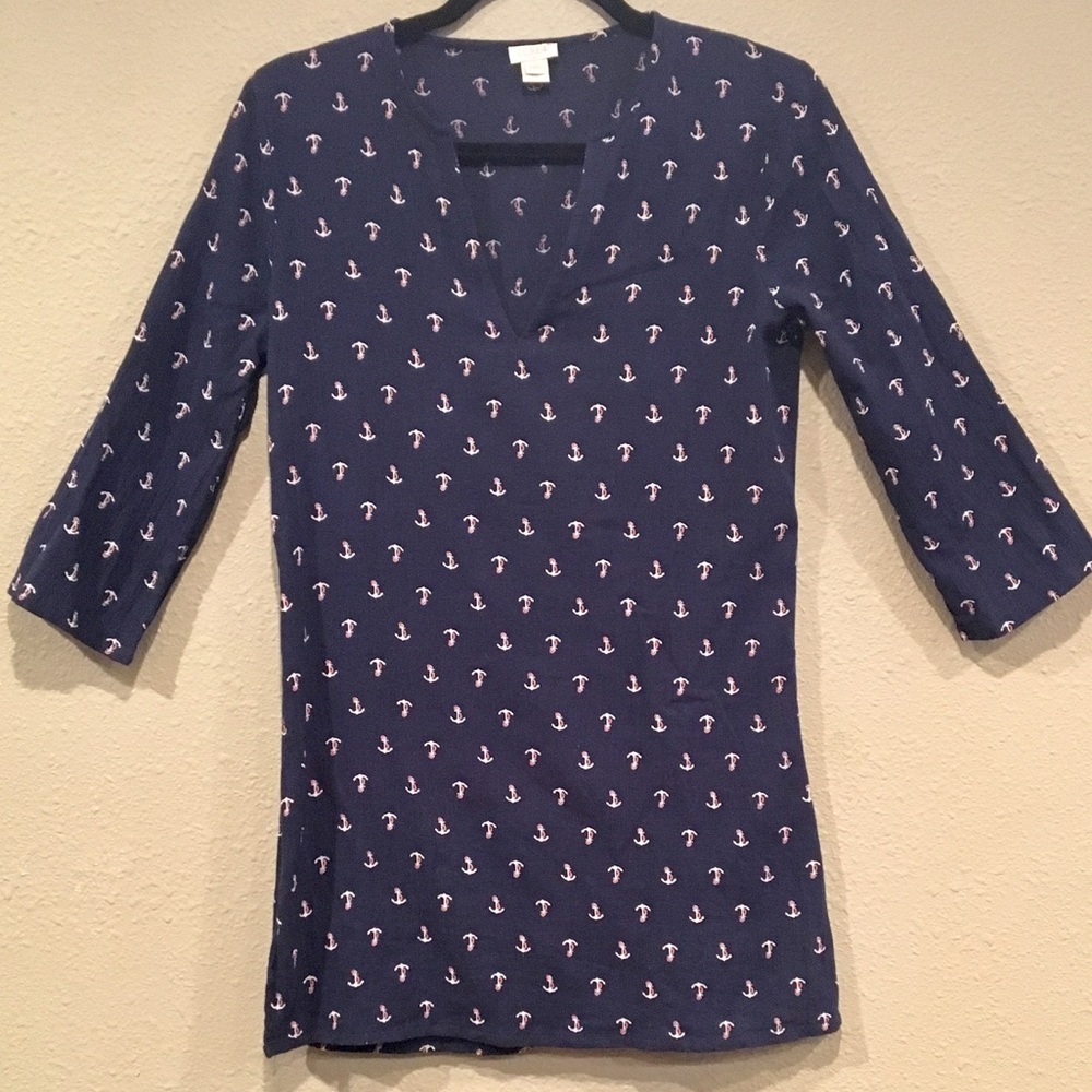 J. Crew Navy Blue Anchor Tunic, XXS